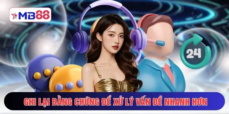 Ghi lại bằng chứng để xử lý vấn đề nhanh hơn